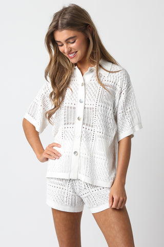 Lost in Paradise Button Down Shirt - Sage