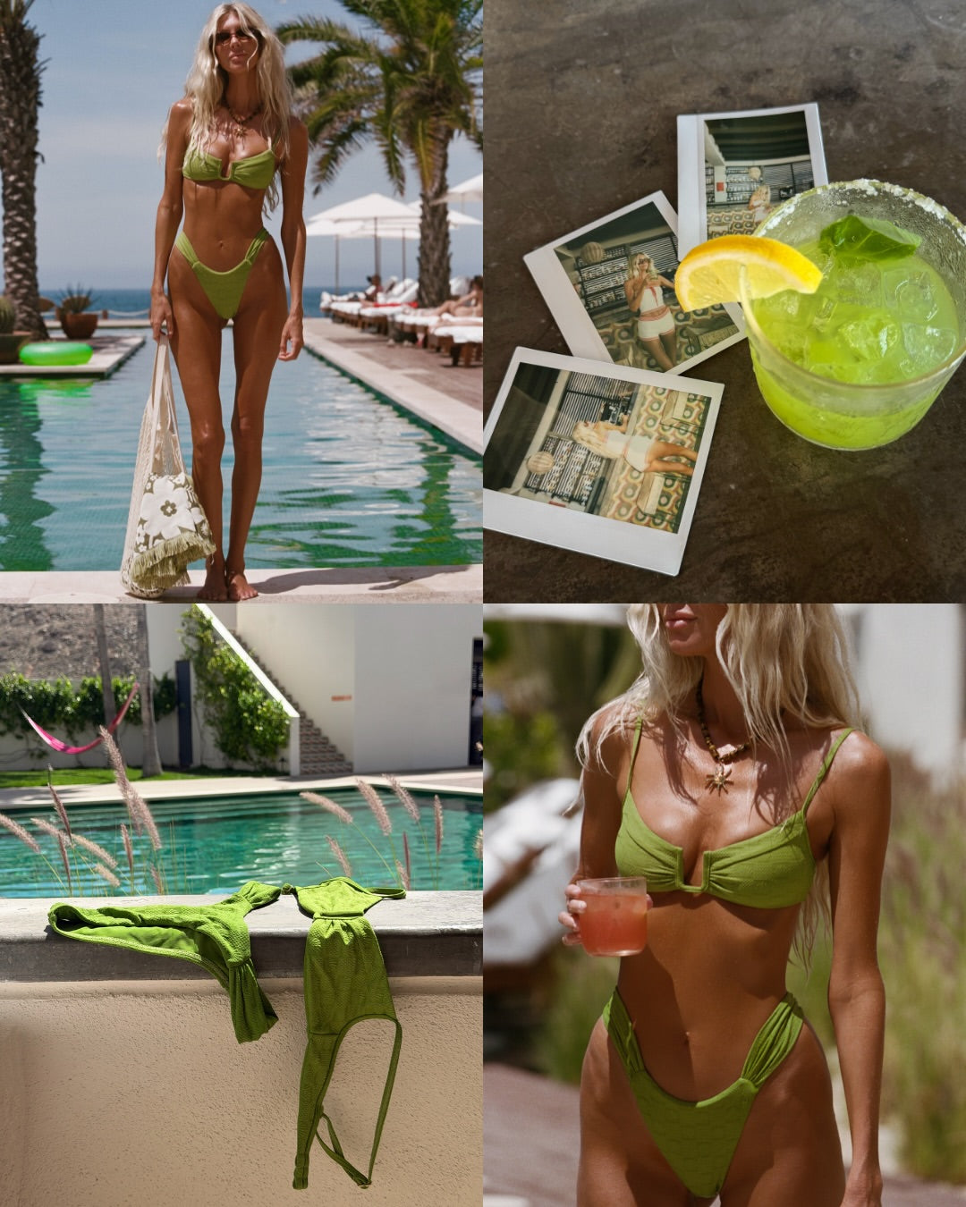 Peyton Bikini Top & Dolce Bikini Bottom - Verdant x The Salty Blonde by L*Space