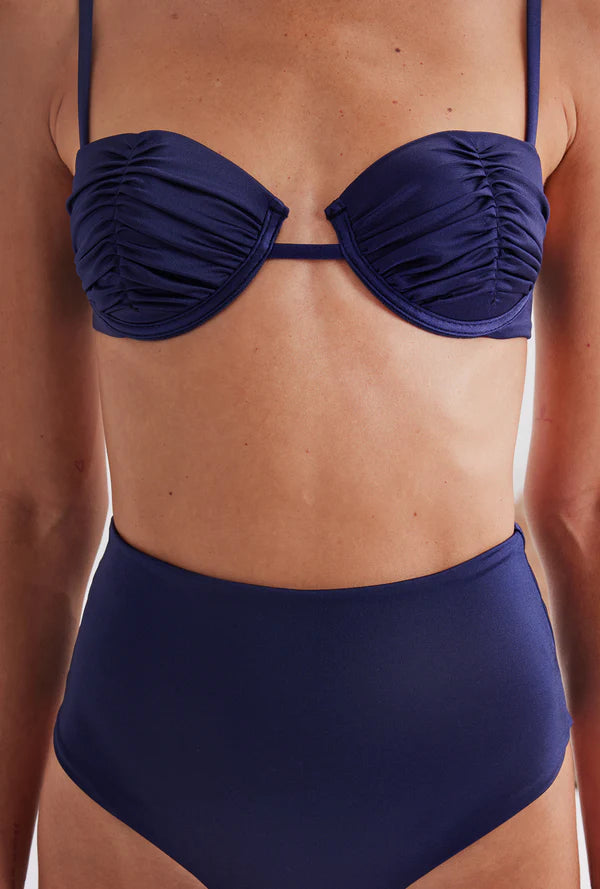 Bikini Top Nyla Navy & Bikini Bottom High Lola Navy by Mar De Lua