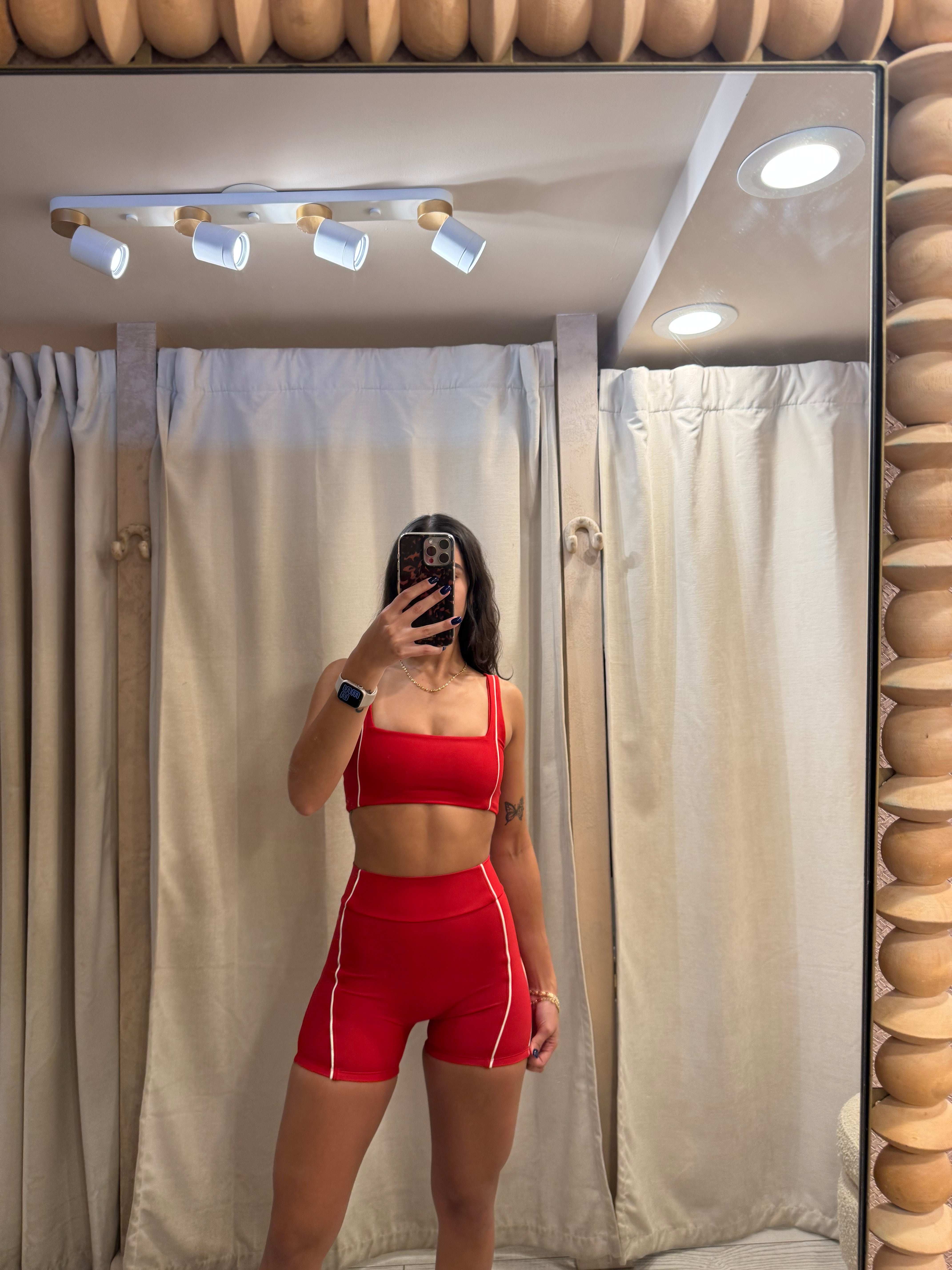 Valery Sports Bra Patras & Liberty Biker Short Patras Set by One One