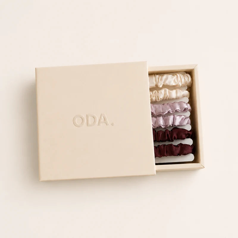 The Skinny Silk Scrunchies - 6 pack by ODA