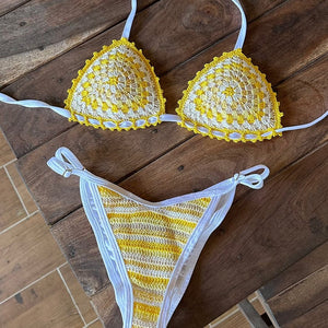 Cuba Yellow Crochet Bikini by Capittana