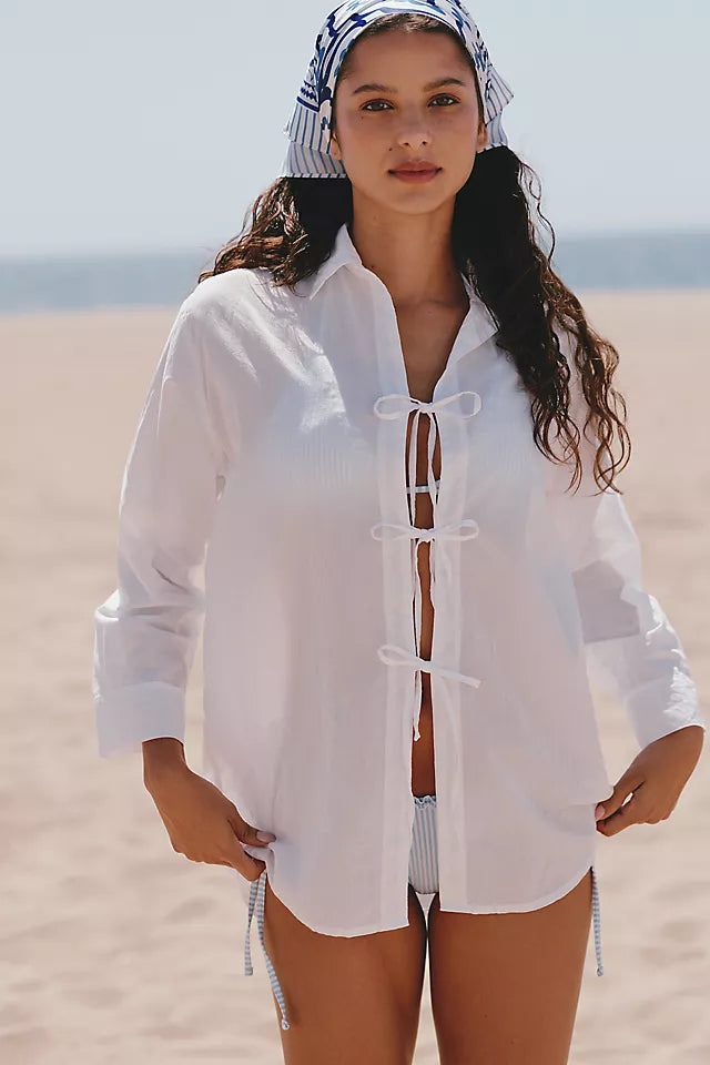 WHITE PALM SPELL SHIRT by Malai