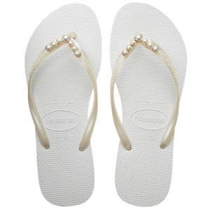 Slim White Pearls by Havaianas