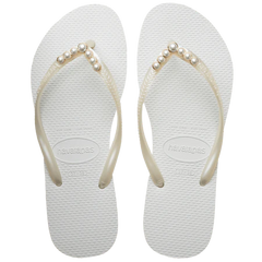 Slim White Pearls by Havaianas