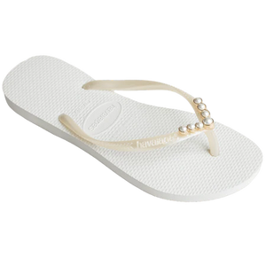 Slim White Pearls by Havaianas