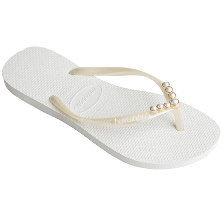 Slim White Pearls by Havaianas