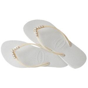 Slim White Pearls by Havaianas