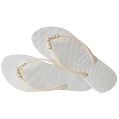 Slim White Pearls by Havaianas