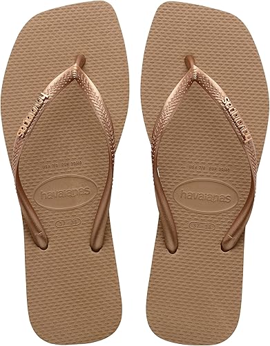 Slim Square Logo Metallic Sandal - Rose Gold by Havaianas