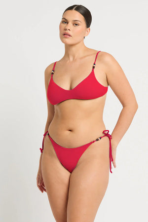 Mika Crop & Alani Brief in Cherry Hibiscus Bare by Bond Eye