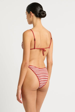 Luana Triangle & Anisha Brief in Rooibos Stripe by Bond Eye