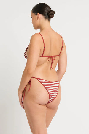 Luana Triangle & Anisha Brief in Rooibos Stripe by Bond Eye