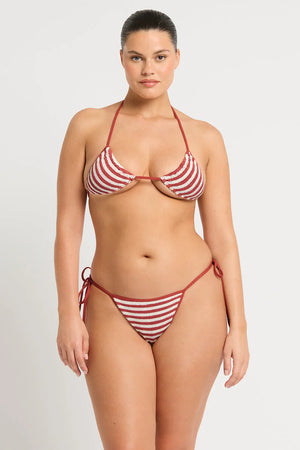 Luana Triangle & Anisha Brief in Rooibos Stripe by Bond Eye