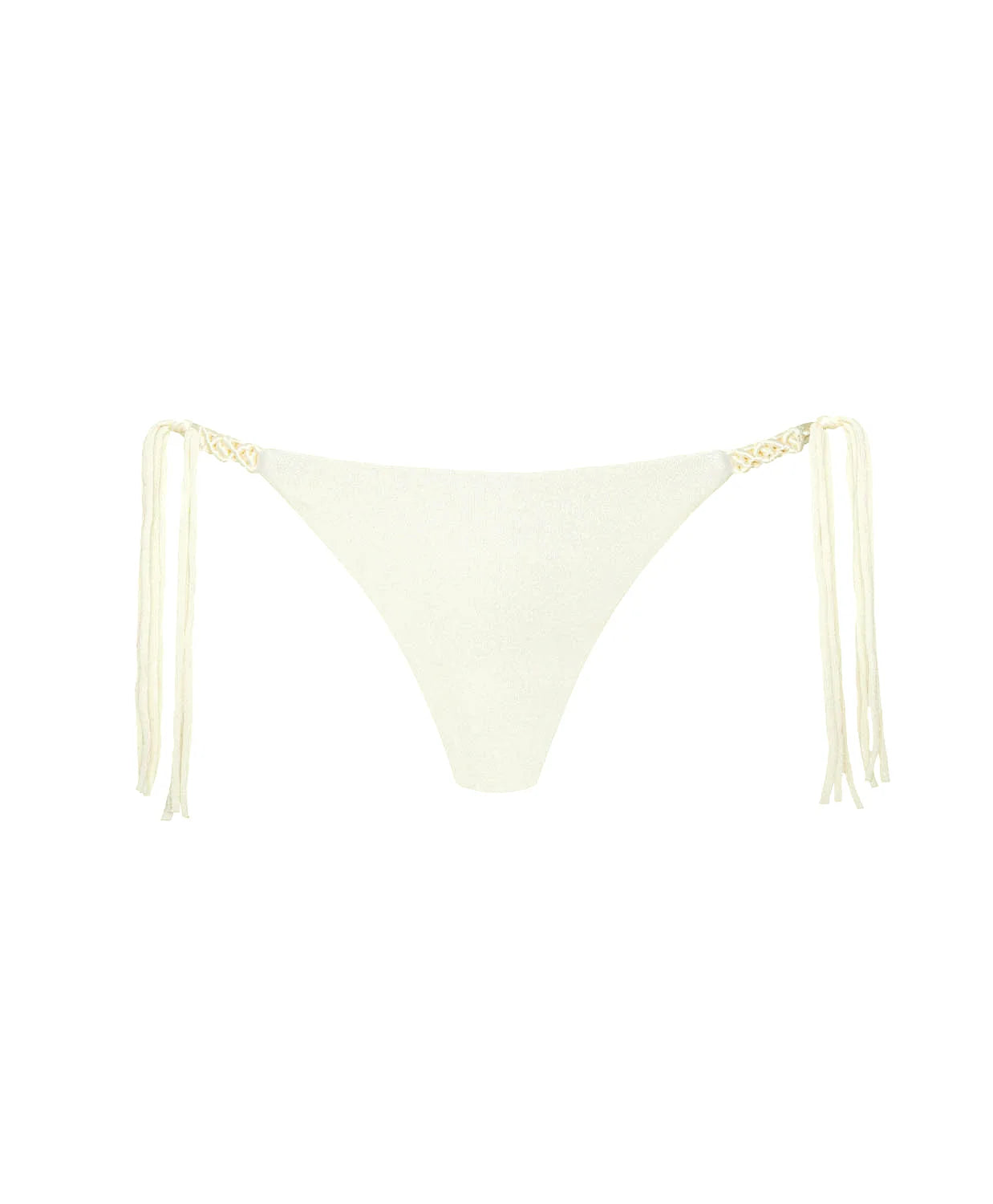Mila Tri Top & Mila Tie Side Teeny Bottom - Cream by PQ Swim