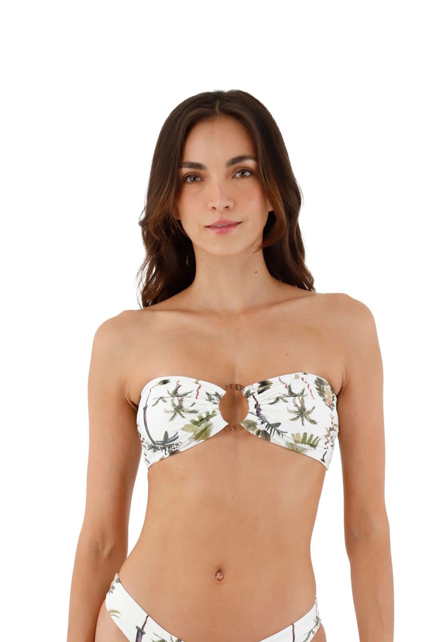Green Wood Cast Bandeau Top & Green Wood Neo Paramount Bottom by Malai