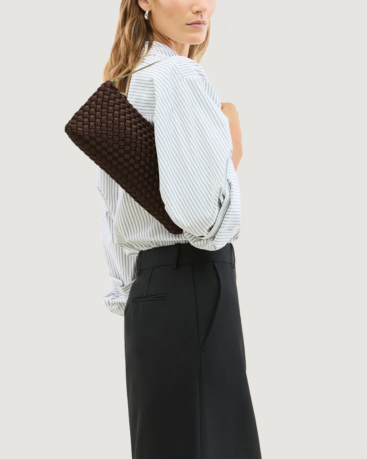 Gala Clutch Satin - Chocolate By Naghedi