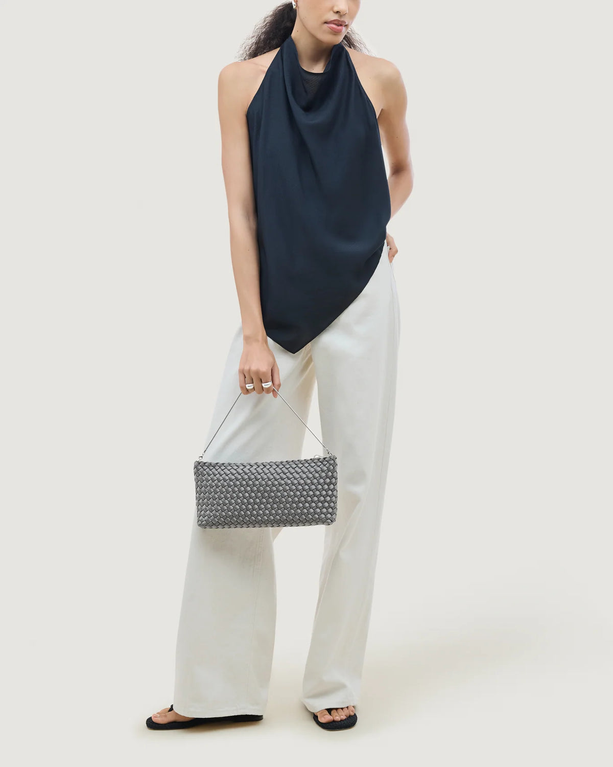Gala Clutch Satin - Graphite By Naghedi