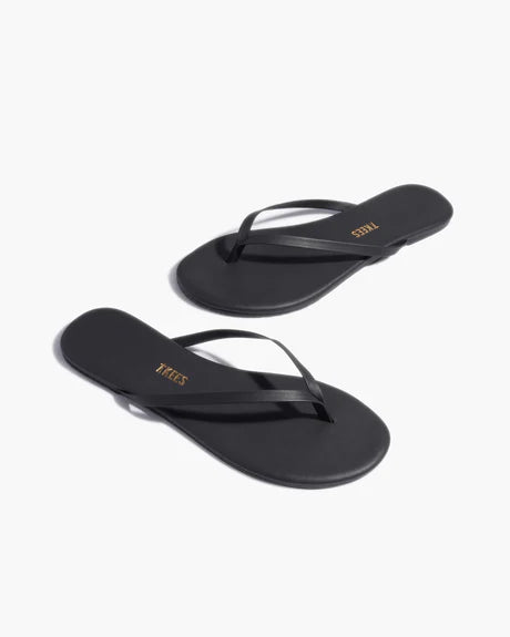 Lily Pigments in Washed Black- Flip Flops by Tkees