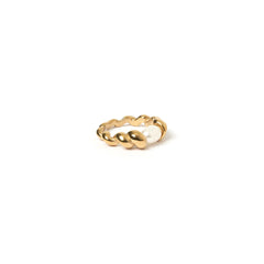Riviera Gold & Pearl Ring by Arms of Eve