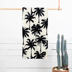 Luca Beach Towel White/Black