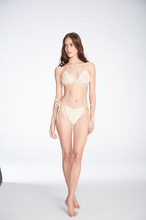 Trinidad Star Beige Bikini Top & Bottom by Capittana