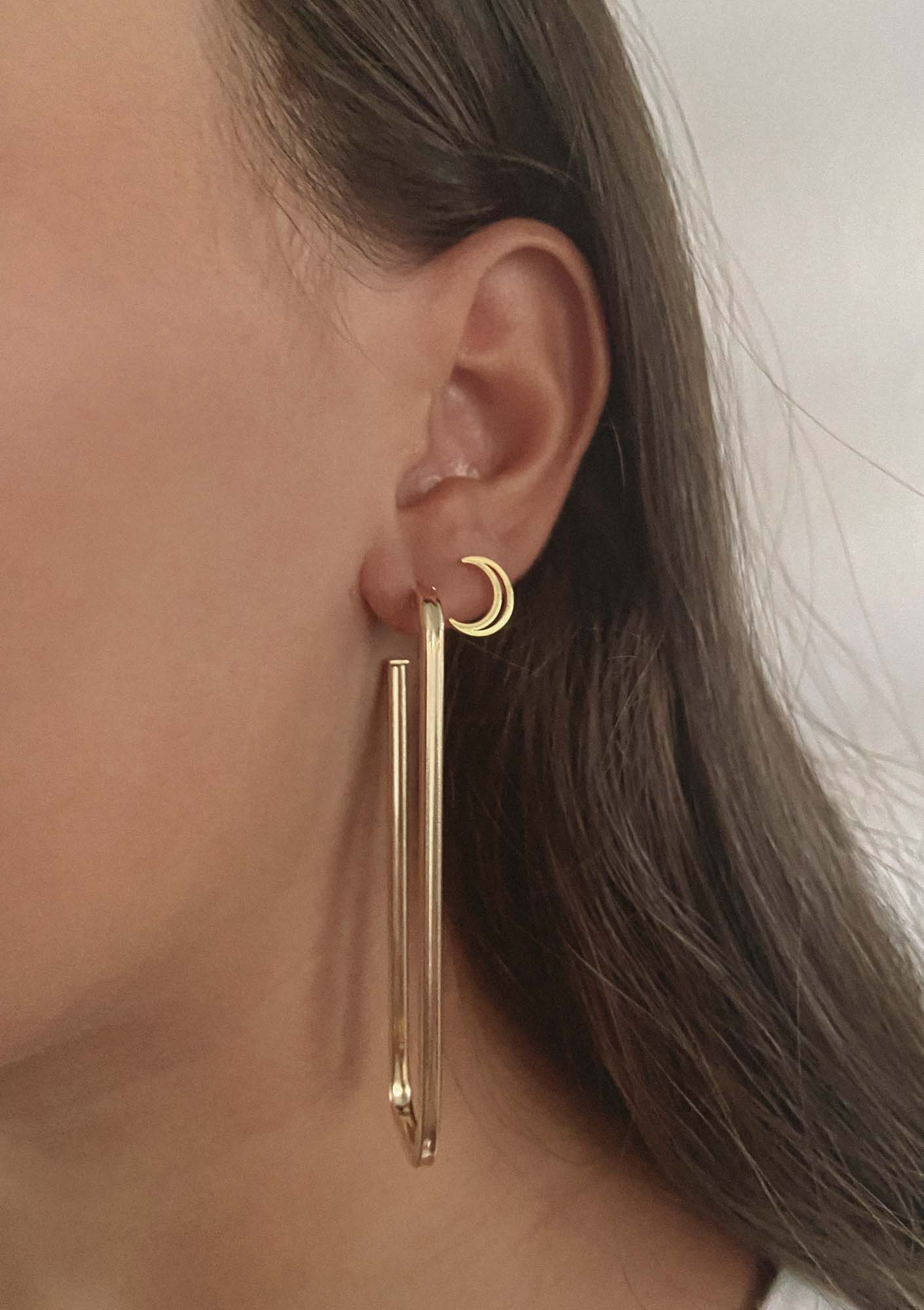 Moon Outline Studs