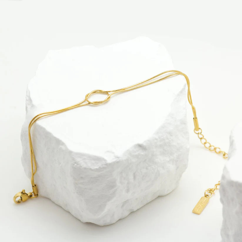 Infinity Knot Anklet by Salty Cali
