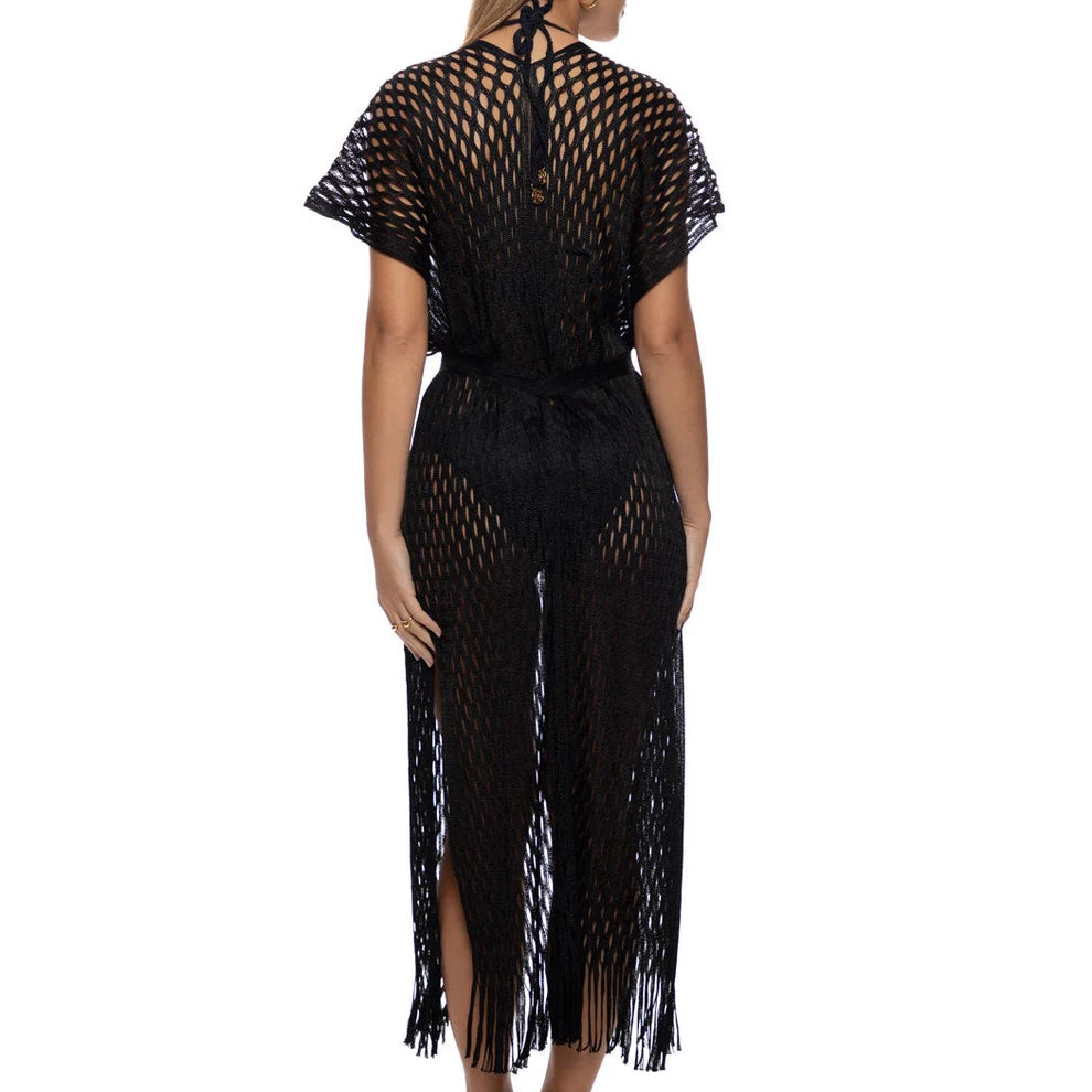 CAUGHT UP - Long Caftan - Black by Lulifama