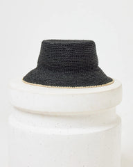 Isadora Bucket Hat - Black Cream by L*Space