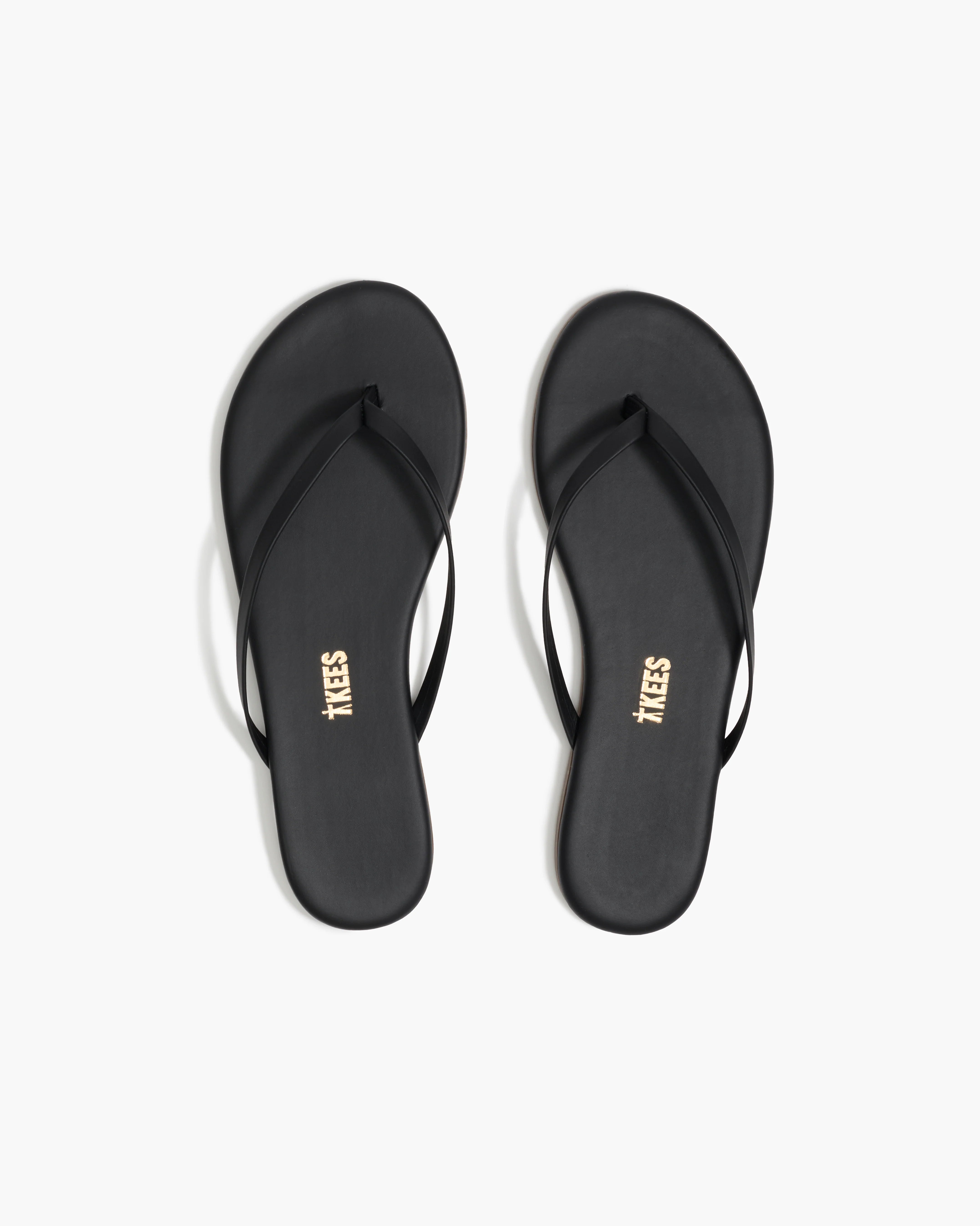 Lily Liners Leather Flip Flops - Sable by Tkees