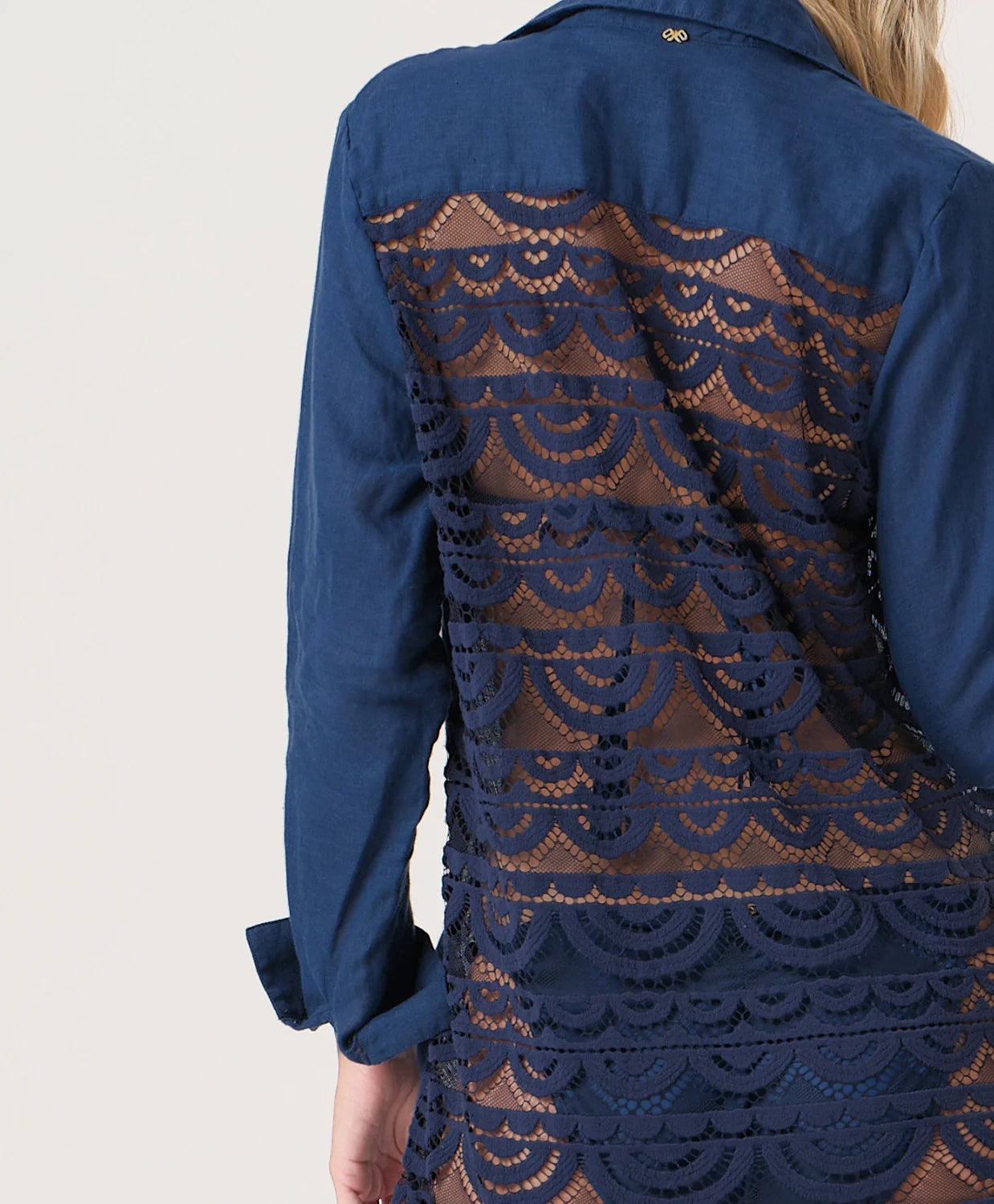 Navy Lace Millie Tie Tunic by PQ Swim