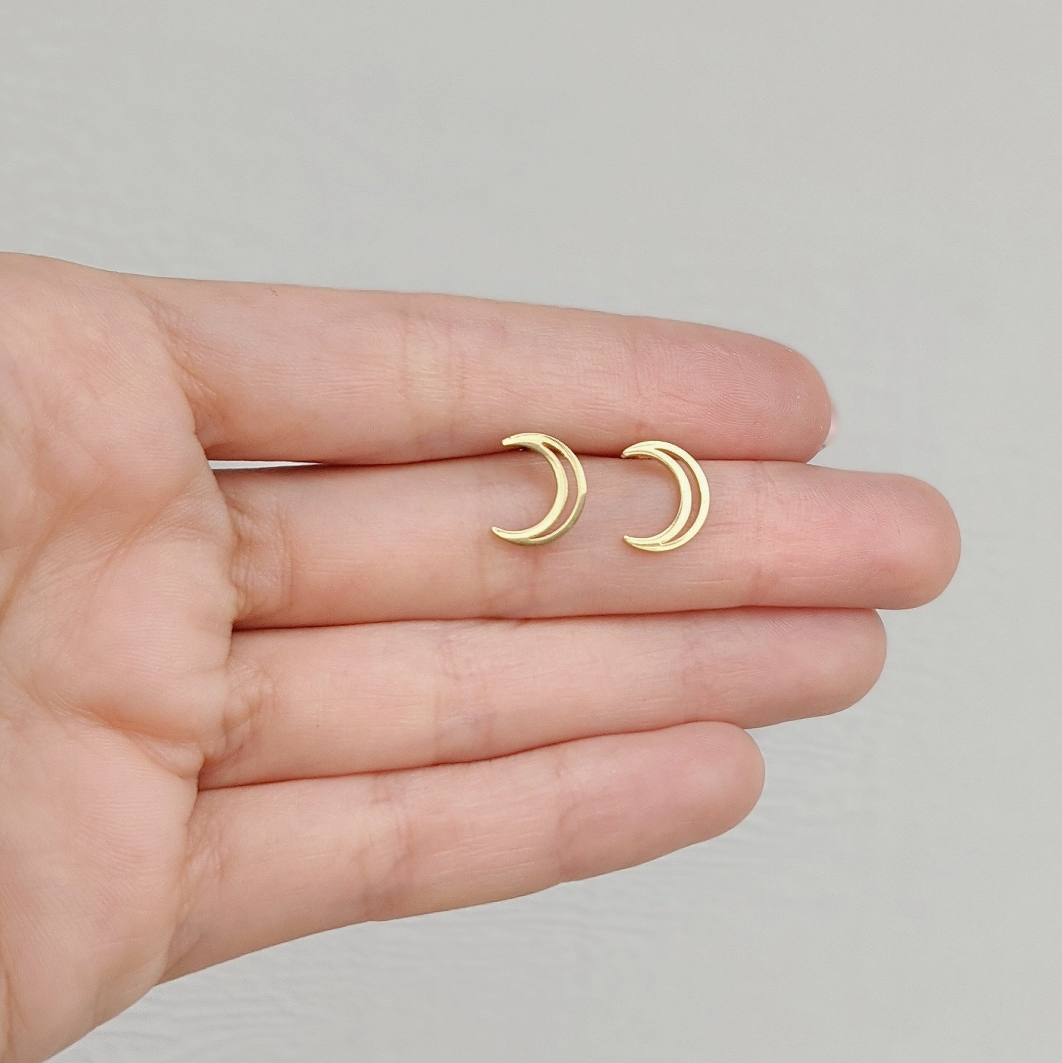 Moon Outline Studs