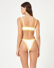 Taylor Bikini Top & Mackenzie Bikini Bottom - Cream Daisy by L*Space