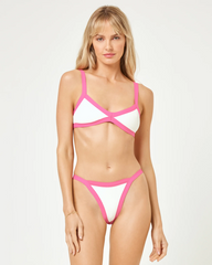 Taylor Bikini Top & Mackenzie Bikini Bottom - Bubblegum Pink-Cream by L*Space