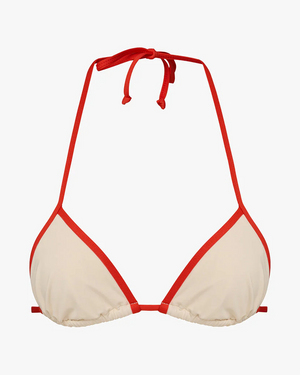 Triangle Top & Delilah Bottom | Off White/Red by We Wore What