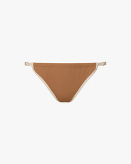 Sport Bikini Top & Adjustable Ruched Bottom | Dark Sand/Off White by We Wore What