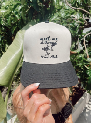 Meet Me at the Tini' Club - Black Vintage Trucker Hat