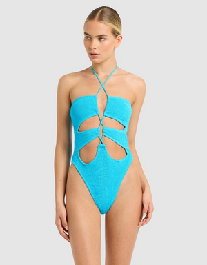 Gia One Piece In Cyan Recycled by Bond Eye