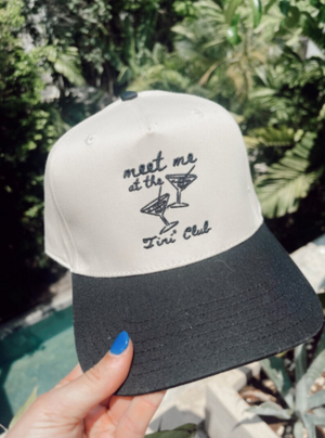 Meet Me at the Tini' Club - Black Vintage Trucker Hat