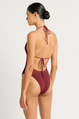 Beaded Fowler One Piece - Carmine Recycled by Bond Eye