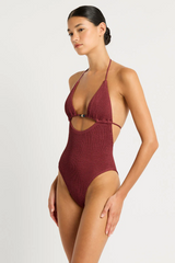 Beaded Fowler One Piece - Carmine Recycled by Bond Eye