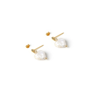 Lover Gold and Pearl Earrings by Arms of Eve