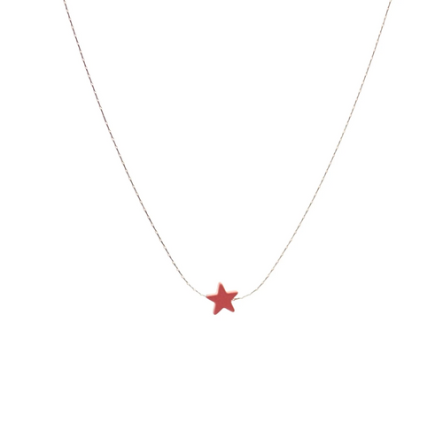 Stella Necklace Red~ Salty Pendants by Salty Cali