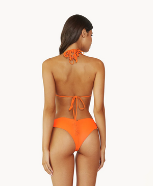 Mango Tango Isla Tri Top & Mango Tango Basic Ruched Bottoms by PQ Swim