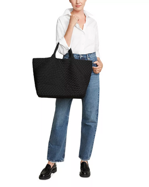 St. Barth's Large Tote | Onyx by Naghedi Nyc