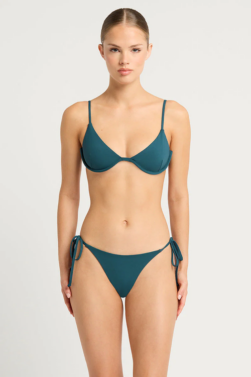 Gwen Balconette & Addison Brief in Petrol Blue Forest Bare by Bond Eye