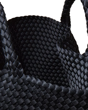 St. Barth's Large Tote | Onyx by Naghedi Nyc