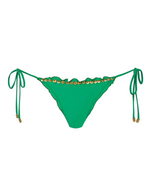 Clover Embroidered Tri Top & Clover Embroidered Tie Teeny Bottom by PQ Swim