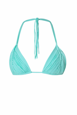 Seafoam Isla Tri Top & Seafoam Basic Ruched Bottoms by PQ Swim